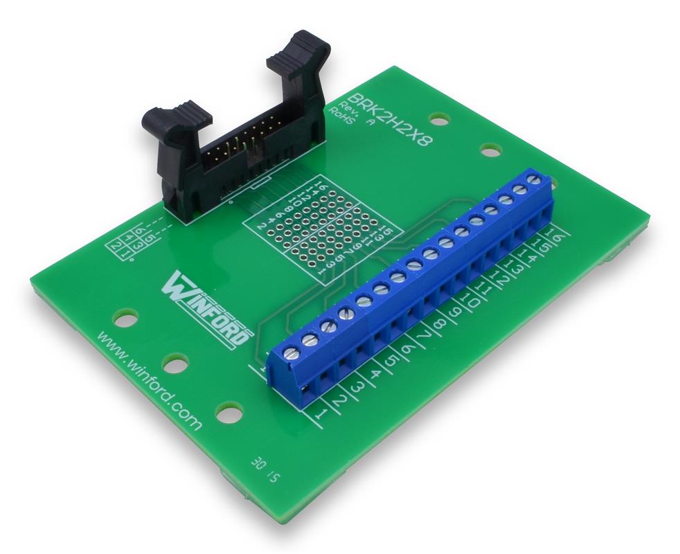 2x8 2mm Header (16 position IDC ribbon connector) Breakout Board with