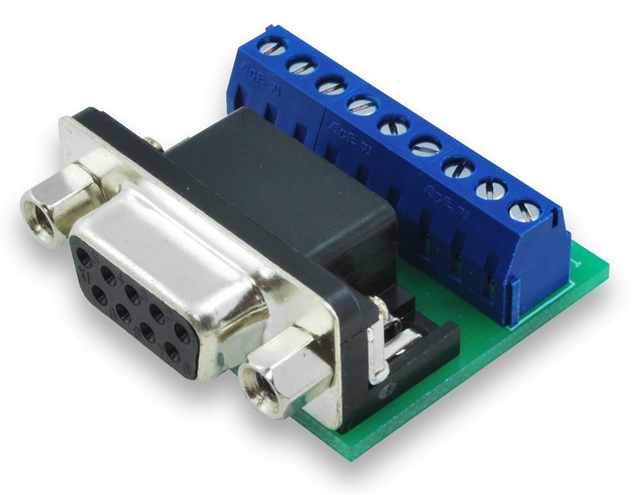 DB9 Tiny Breakout Board with Screw Terminals Winford Engineering