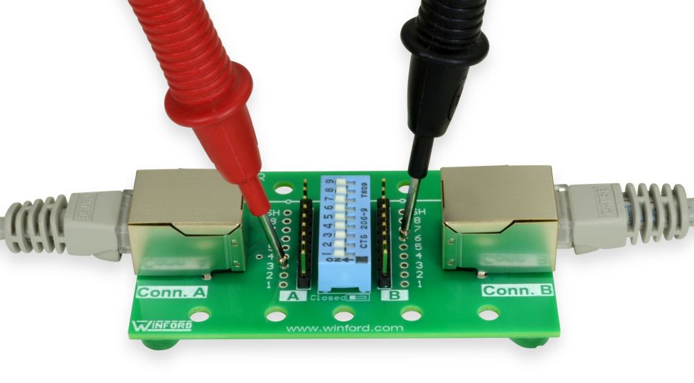 Diagnostic Breakout Board with Switches RJ45 (8P8C) Connector