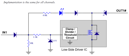 BUFOI103A-24V Simplified Schematic (one channel shown)