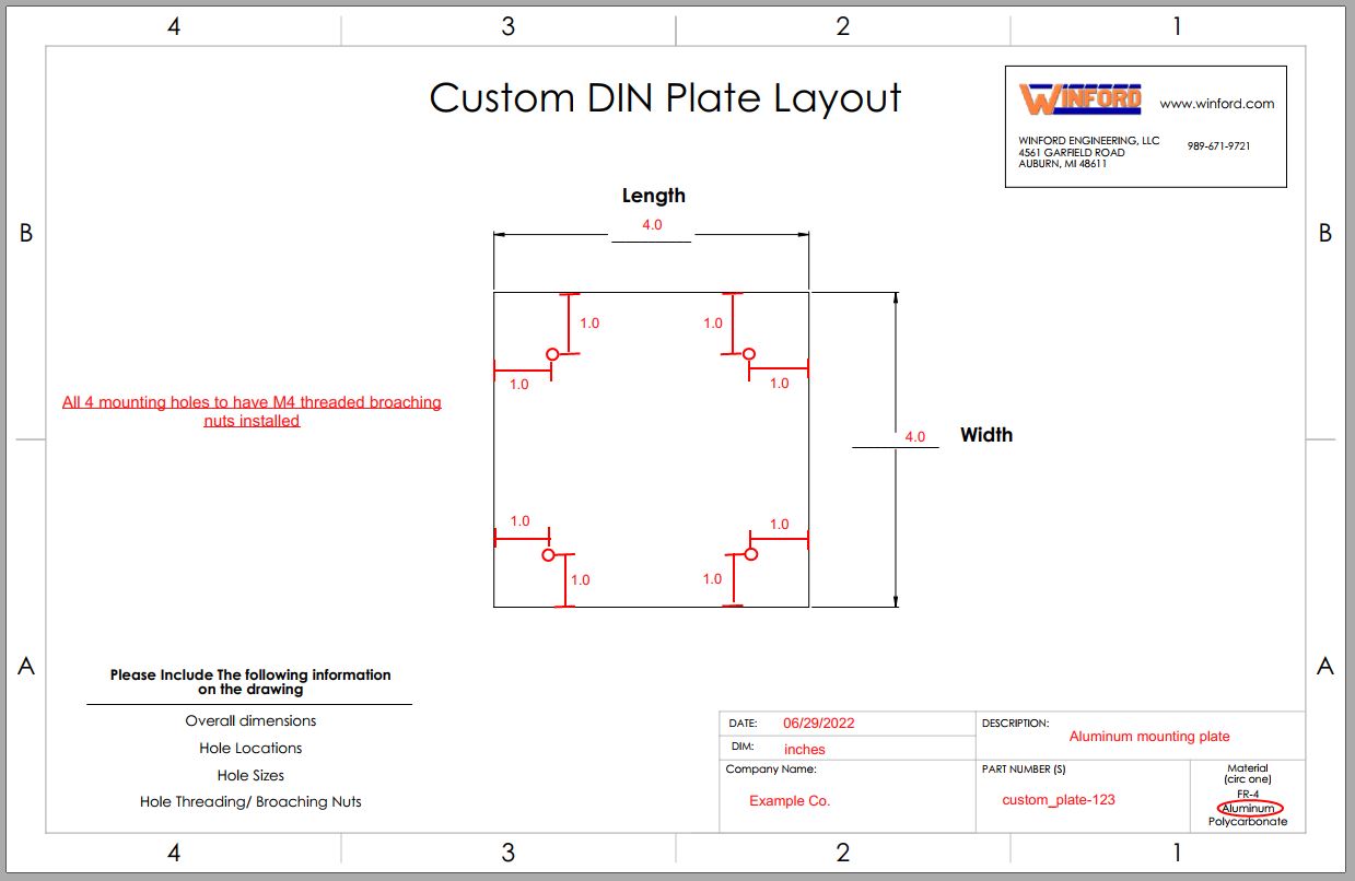 Custom DIN Rail Mounting Plates Winford Engineering
