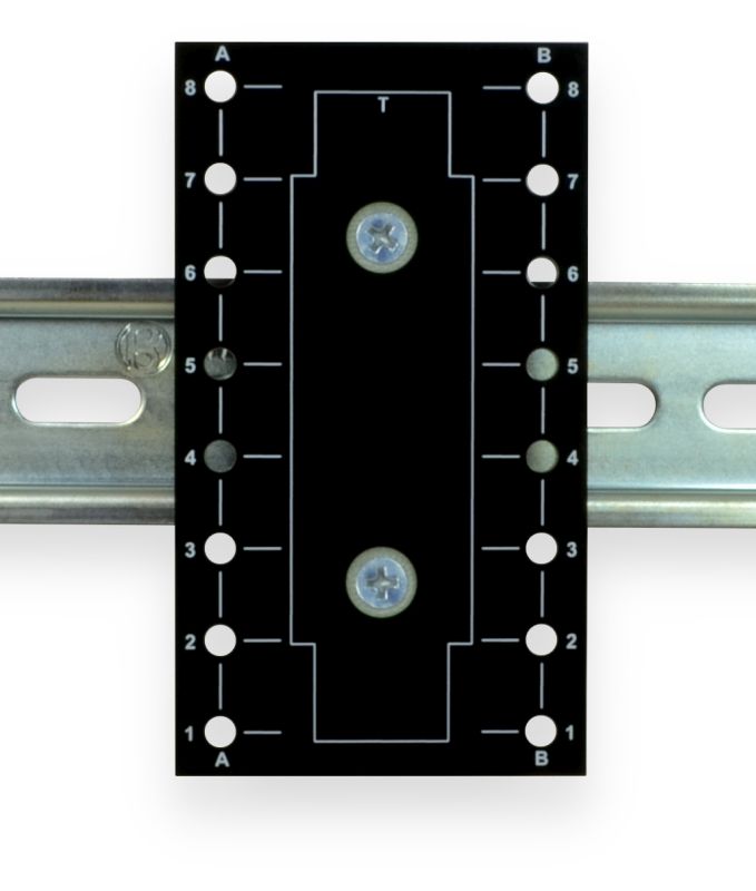 2.25" x 4.0" DIN Rail Mounting Plate with Mounting Holes Grid Winford