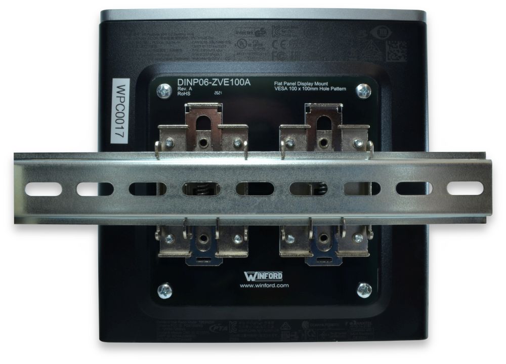 DIN Rail Mounting Plate for VESA Monitors & Devices Winford Engineering