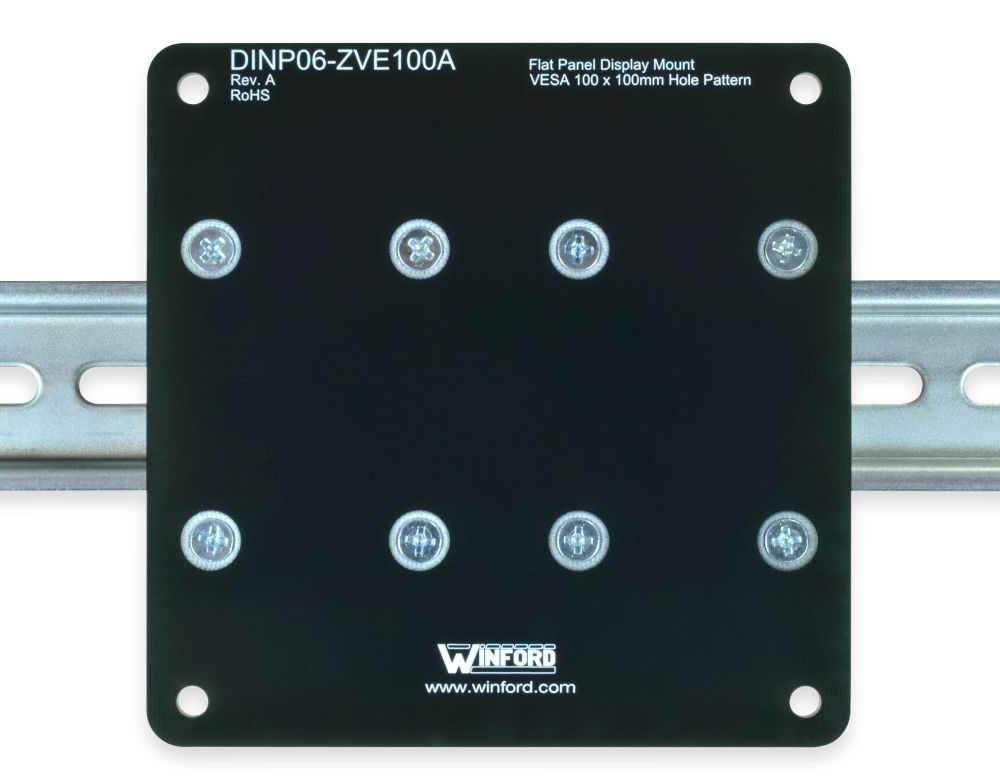 DIN Rail Mounting Plate for VESA Monitors & Devices Winford Engineering