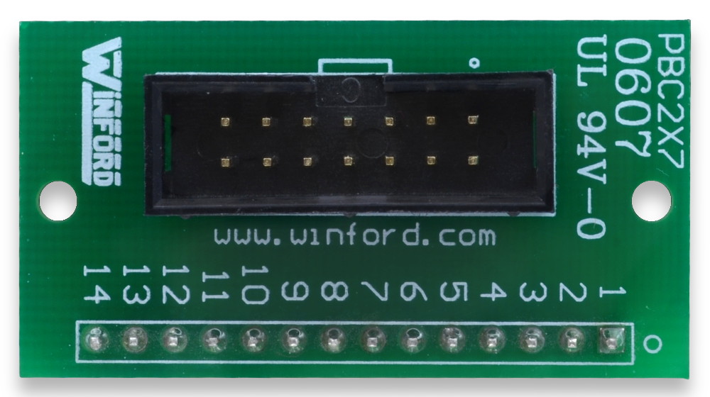 2x7 0.1" Header (14 position IDC connector) Breadboard Adapter