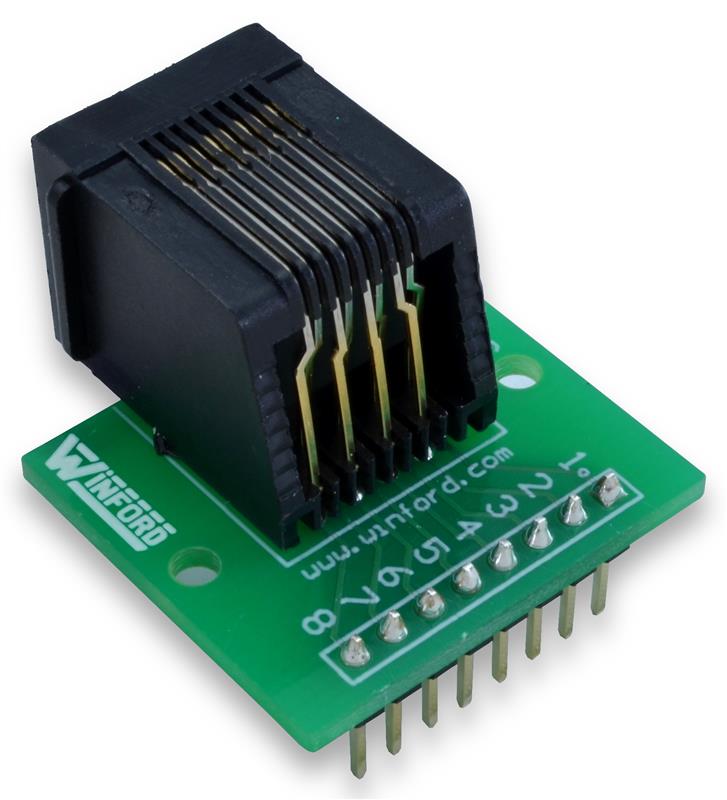 RJ45 8P8C Breadboard Adapter Winford Engineering