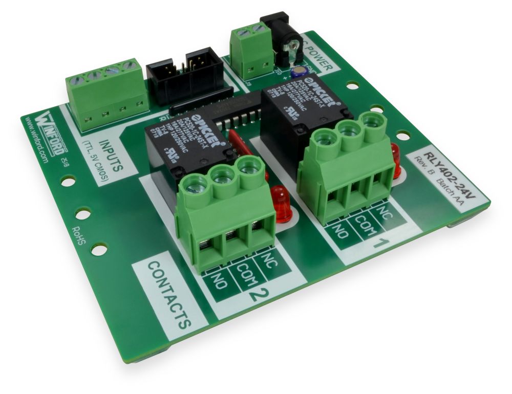 Relay Board TTL Logic Level Inputs, 2 SPDT 16A Relays Winford