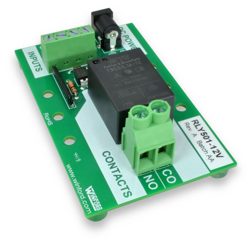 Relay Board TTL Logic Level Input, 1 SPST 20A Relay Winford Engineering