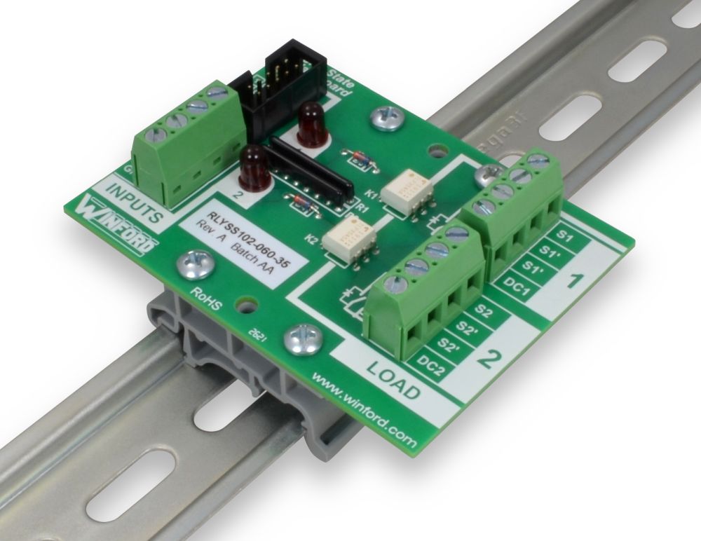 SolidState Relay Board Logic Level Inputs, 2 SPST SolidState Relays