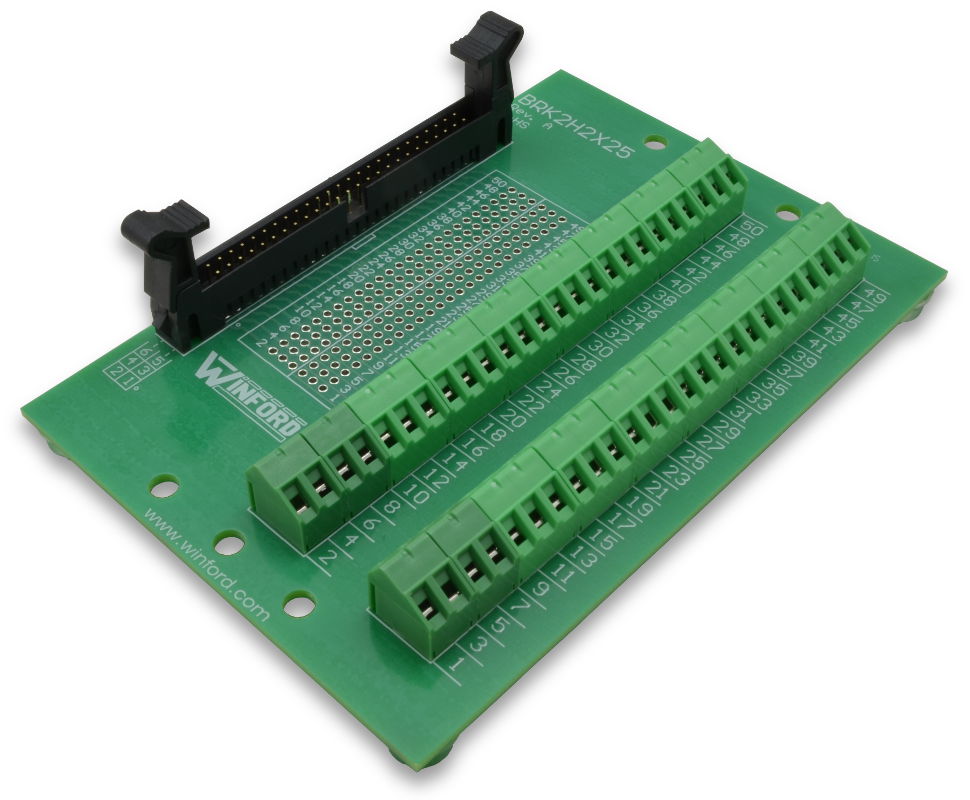 2x25 2mm Header (50 position IDC ribbon connector) Breakout Board with