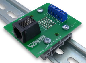 RJ12 RJ11 6P6C Breakout Board to Screw Terminals and Proto Area ST-210