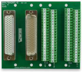 Db78 Inline DB78HD Dual Breakout Board with Screw Terminals - Winford Engineering