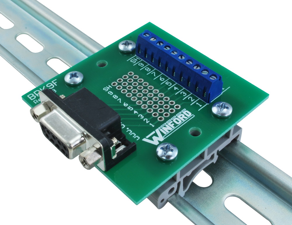 Db9 Rack Panel DB9 Breakout Board with Screw Terminals - Winford Engineering