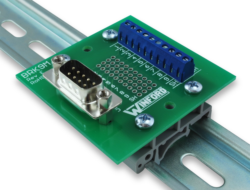 Db9 breakout board with screw terminals winford engineering