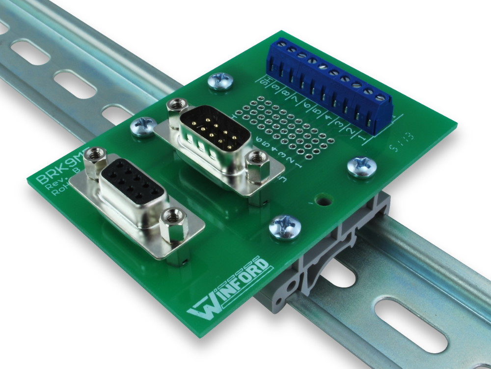 DB9 Dual Breakout Board with Screw Terminals - Winford Engineering