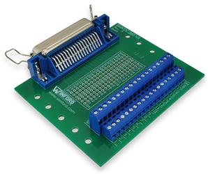 36-Pin 0.085" Centronics Vertical Male Ribbon Connector Breakout Board. 