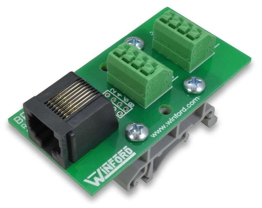 RJ45 8P8C Modular Jack Breakout Board with Spring Connection Terminals