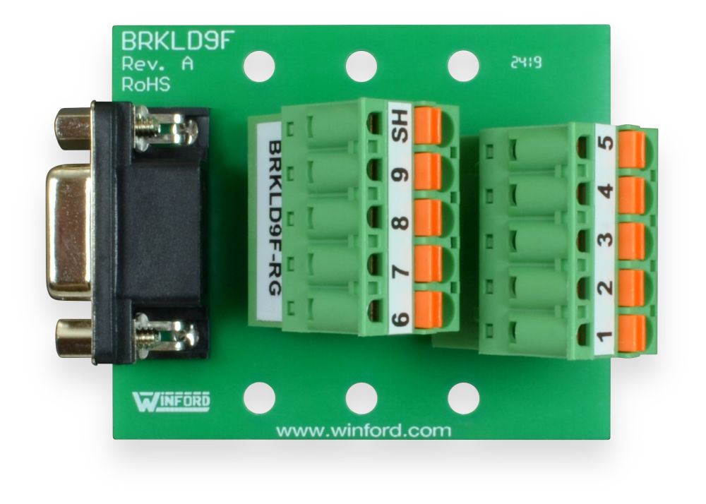 DB9 Pluggable Terminal Breakout Boards - Winford Engineering