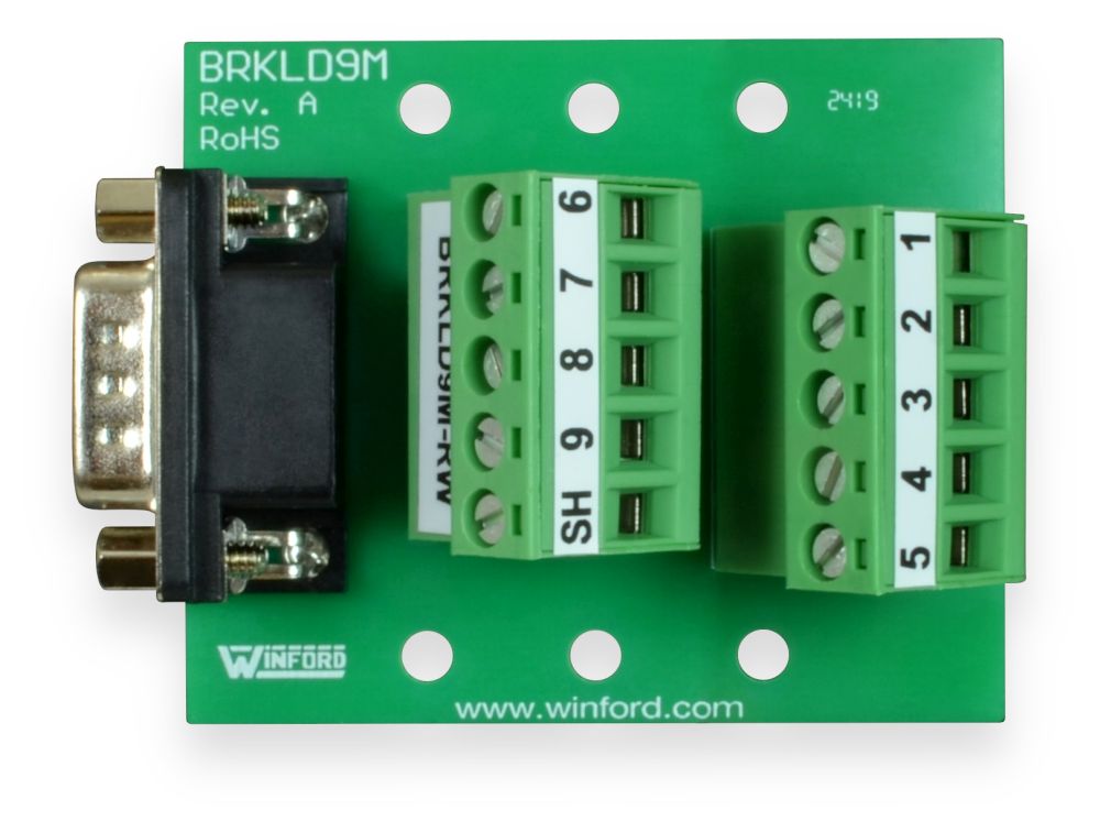 DB9 Pluggable Terminal Breakout Boards - Winford Engineering