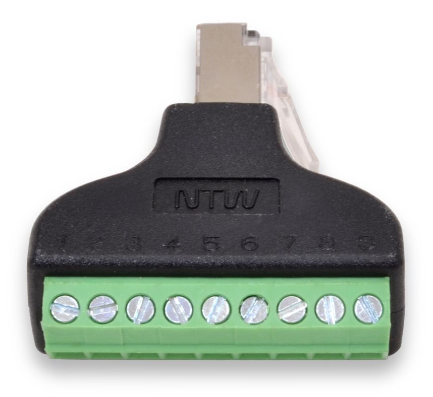 RJ45 8P8C Direct Plugin Breakout Board with Screw Terminals Winford