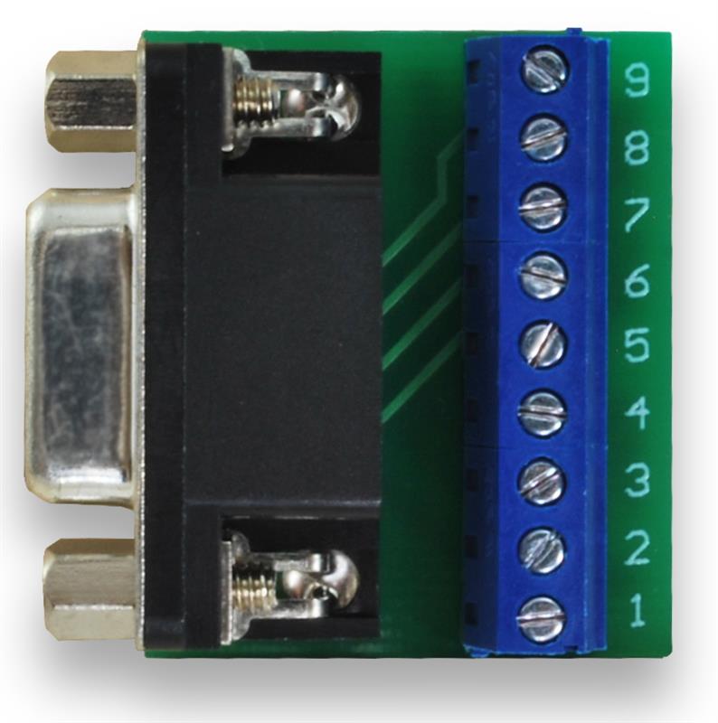 DB9 Tiny Breakout Board with Screw Terminals - Winford Engineering