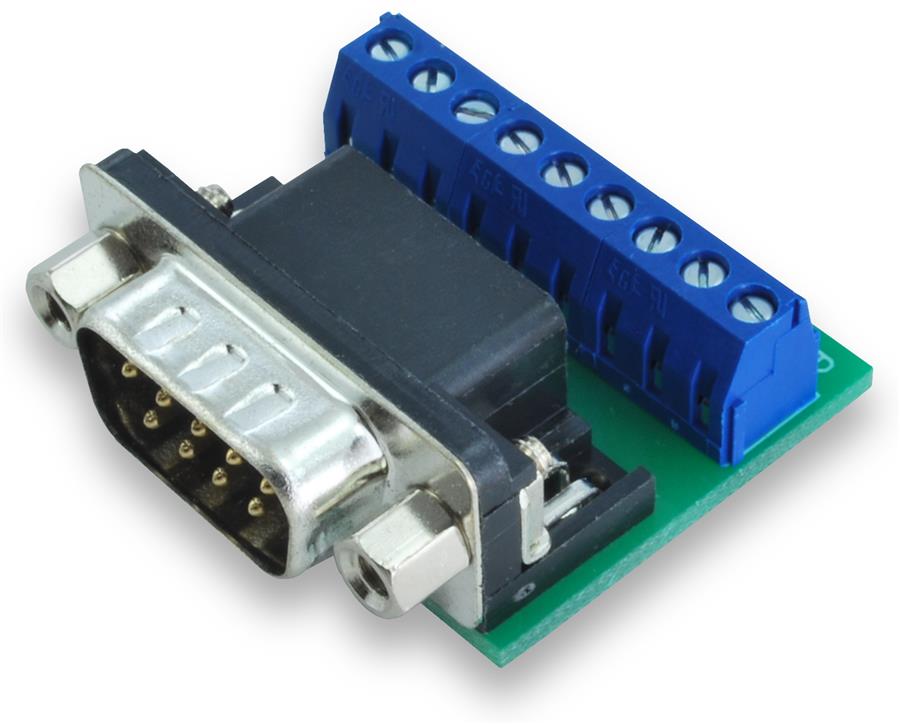 DB9 Tiny Breakout Board with Screw Terminals - Winford Engineering