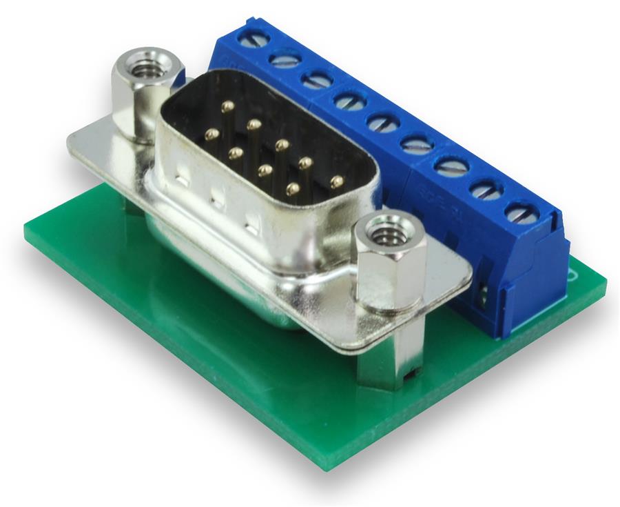 DB9 Tiny Breakout Board with Screw Terminals - Winford Engineering