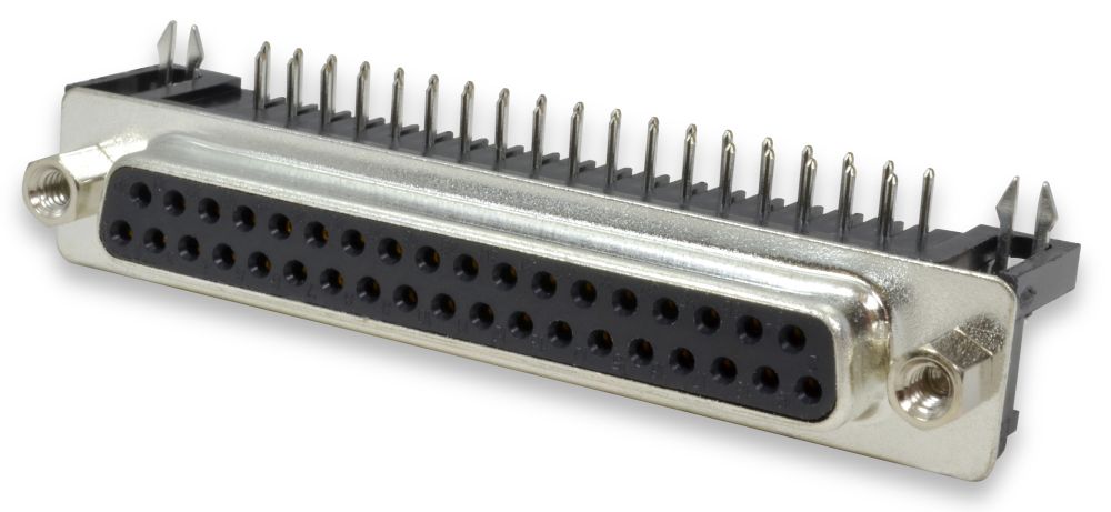 DB37 PCB Mount Right Angle Connectors - Winford Engineering