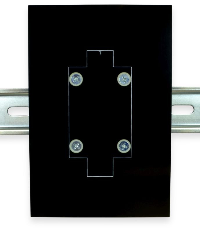 Solid DIN Rail Mounting Plate 6.0" x 6.0" Winford Engineering