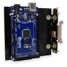 Front View of Device Mounted on DIN Plate and on DIN Rail