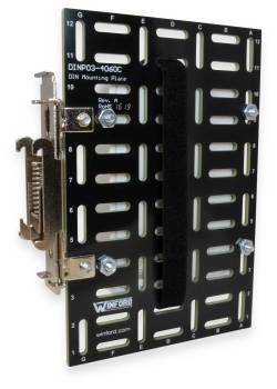 Back View of Device Mounted on DIN Plate and on DIN Rail