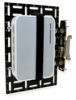 Side View of Device Mounted on DIN Plate and on DIN Rail