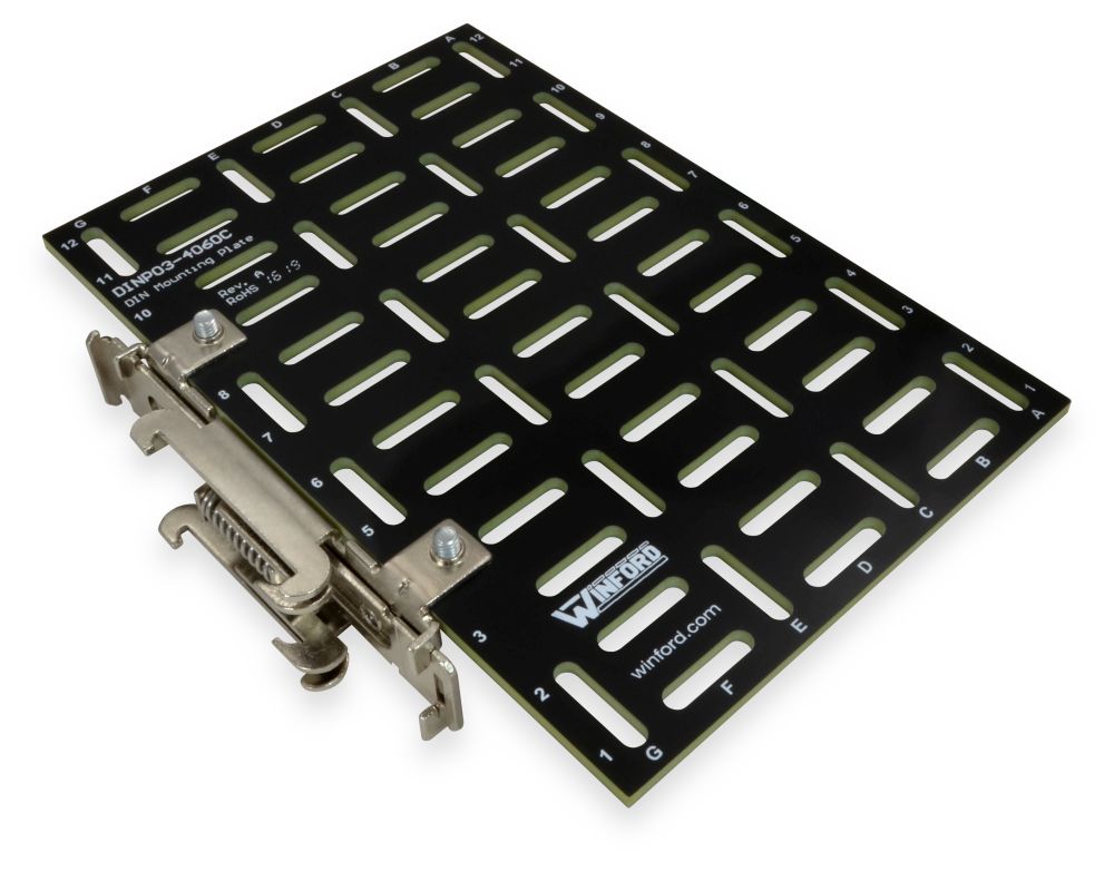 DIN Rail Mounting Plate with Mounting Slots and Right Angle Bracket 5