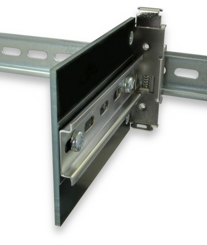 DIN Rail Extender Right Angle DIN Rail Mounting Plate 5.0" x 3.5" Winford Engineering