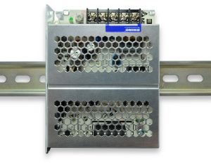 Front View of Device Mounted on DIN Plate and on DIN Rail