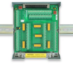 Back View of Device Mounted on DIN Plate and on DIN Rail