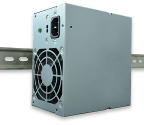 Back View of Device Mounted on DIN Plate and on DIN Rail