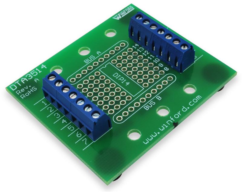 DIP Component to Screw Terminal Adapter Board Winford Engineering