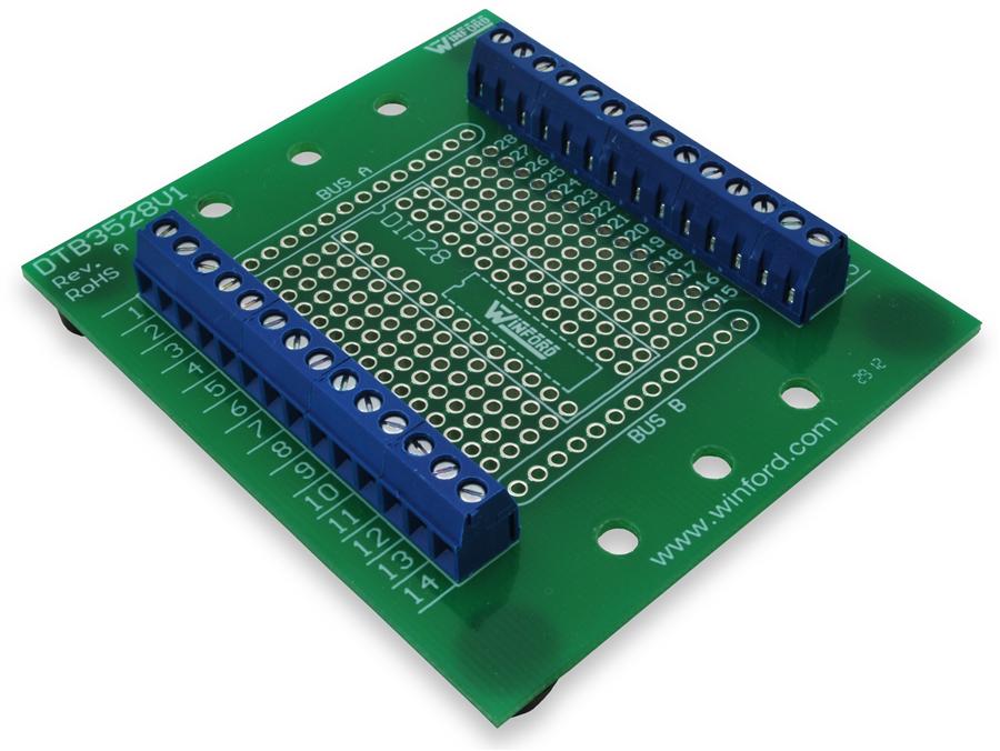 DIP Component to Screw Terminal Adapter Board Winford Engineering