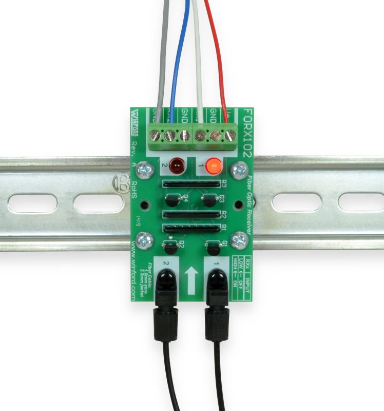 Fiber Optic Receiver Board 2 Digital Channels Winford Engineering