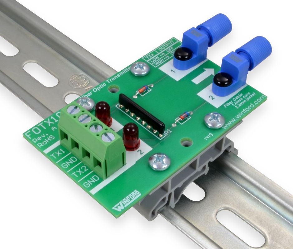Fiber Optic Transmitter Board 2 Digital Channels Winford Engineering